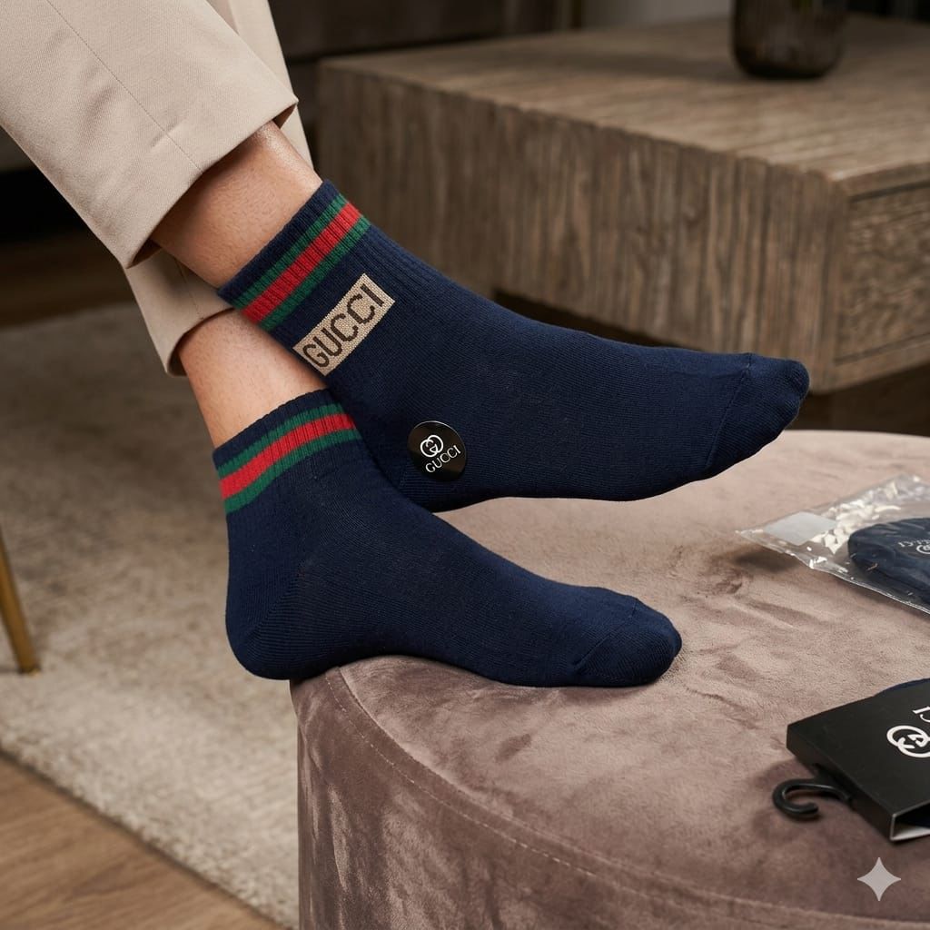 Guc Ankle Socks – Premium Mix Design Socks Set (Pack of 10 Pairs)