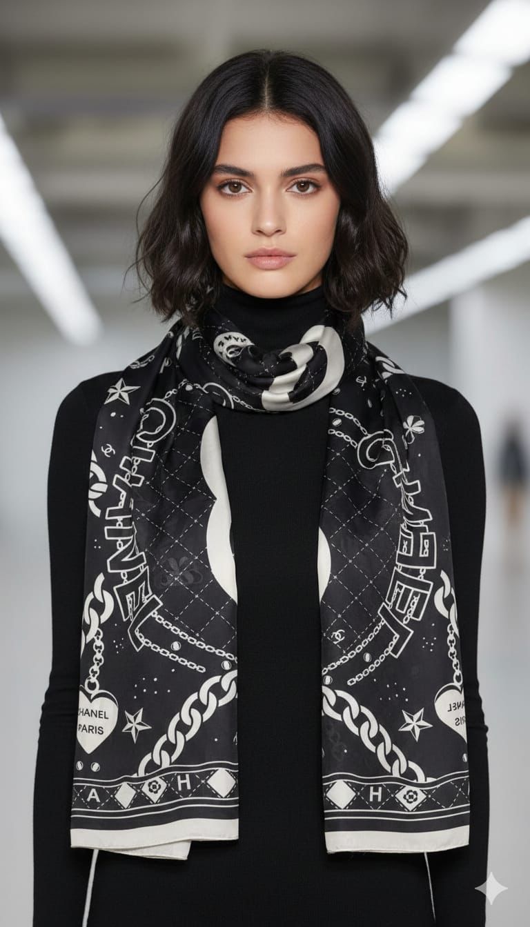 Chl Silk Stoles – Shiny Rectangular Summer Scarves