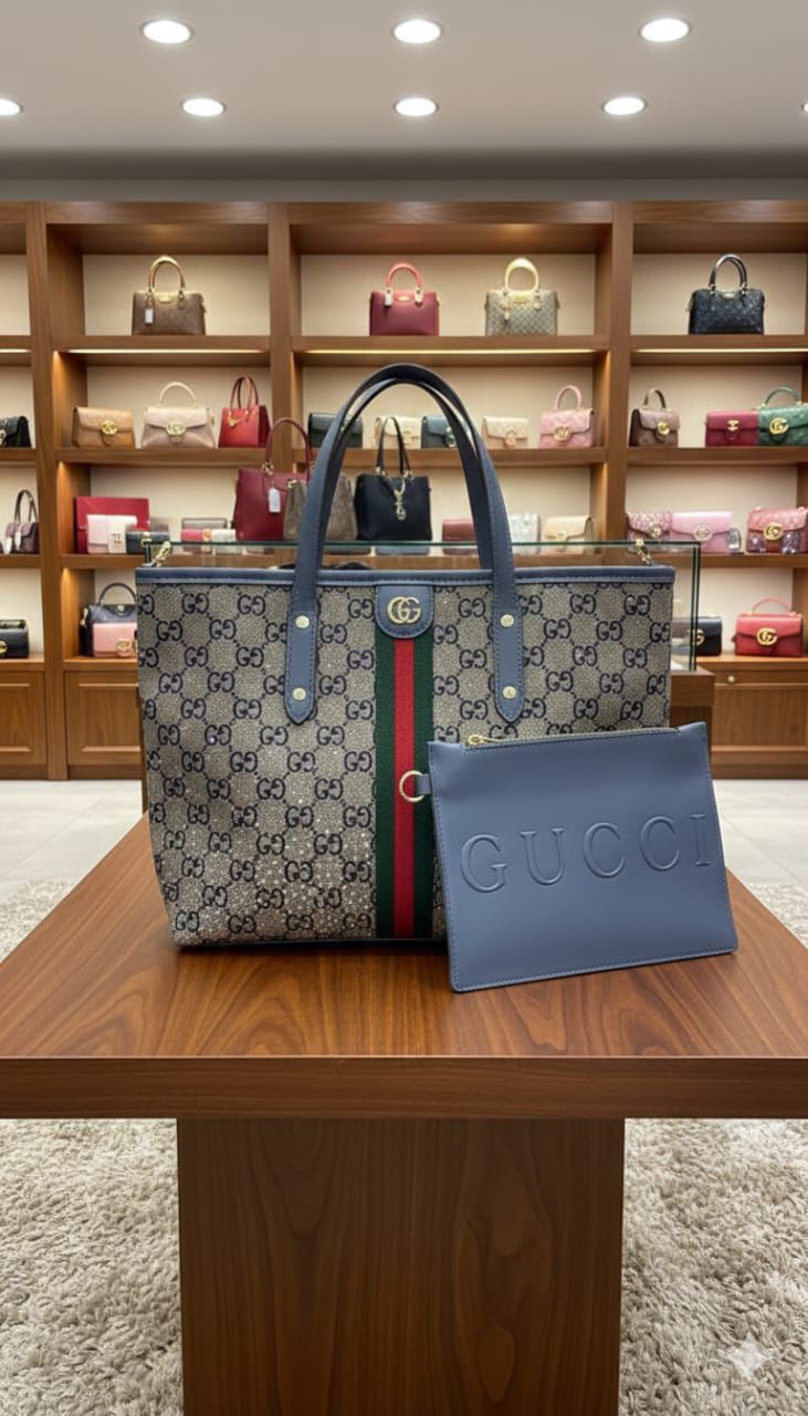 Guc Premium Tote Bag with Detachable Pouch