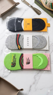 Lou Guc Mix Loafer Socks – Premium Designer Style (Pack of 12 Pairs)