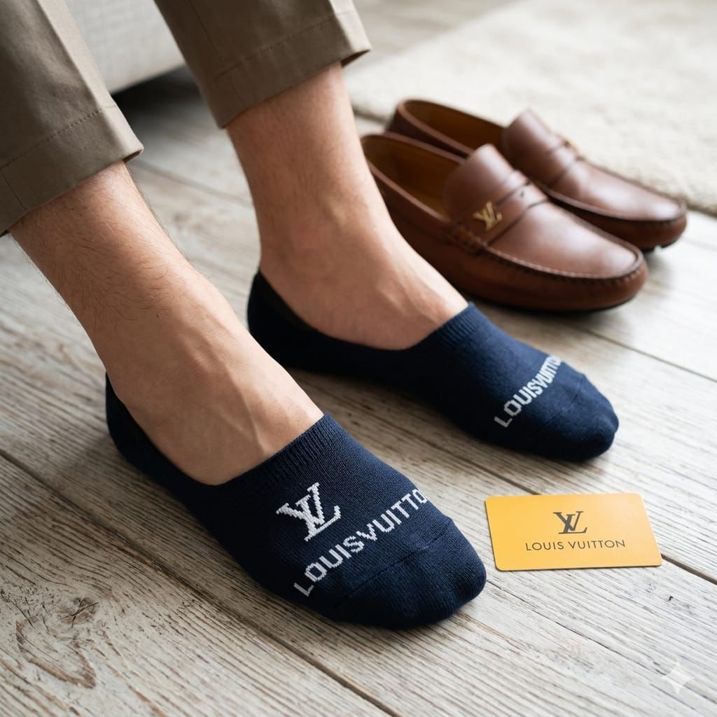 Lou Guc Mix Loafer Socks – Premium Designer Style (Pack of 12 Pairs)