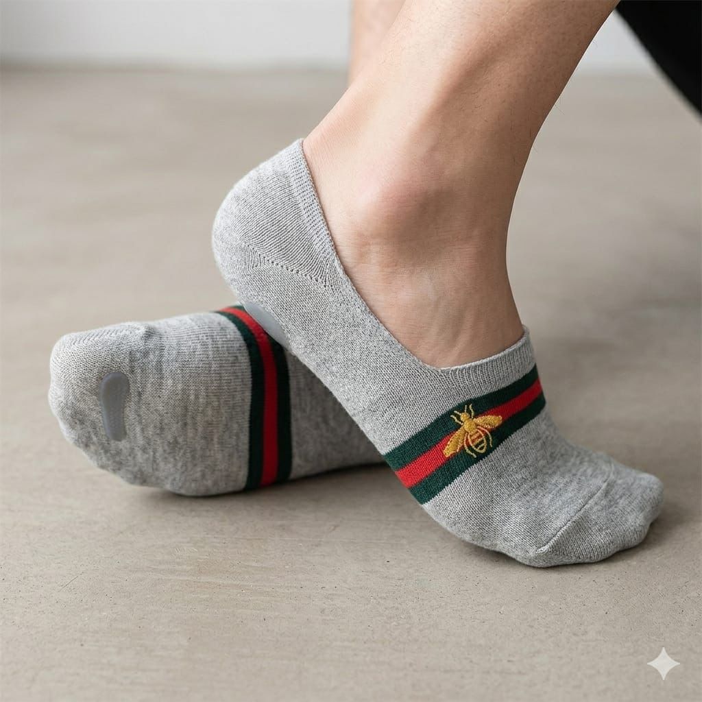 Lou Guc Mix Loafer Socks – Premium Designer Style (Pack of 12 Pairs)