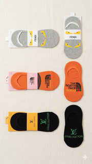 Lou, Guc Fen Mix Loafer Socks – Premium Designer Collection (Pack of 12 Pairs)