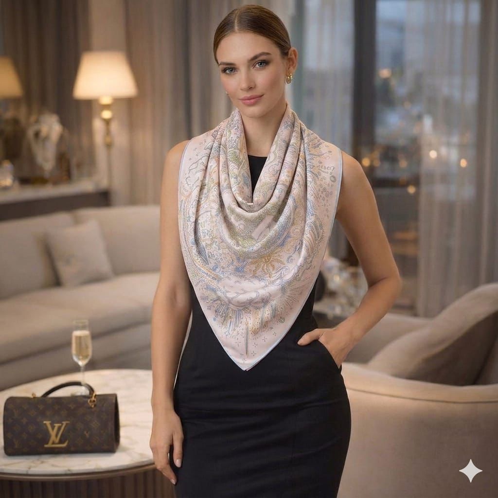 Her Rectangular Silk Stole – Elegant Luxury Collection