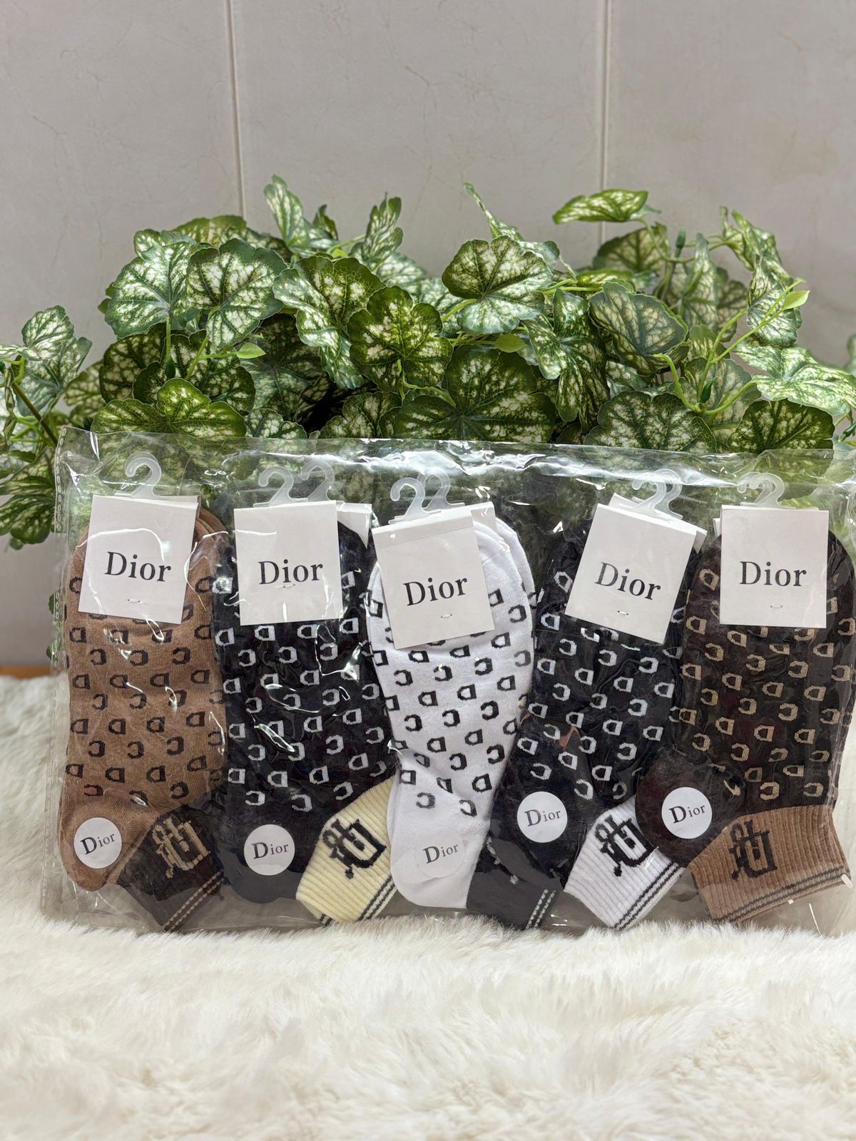 Dior Inspired Ankle Socks – Premium Collection (Pack of 10)