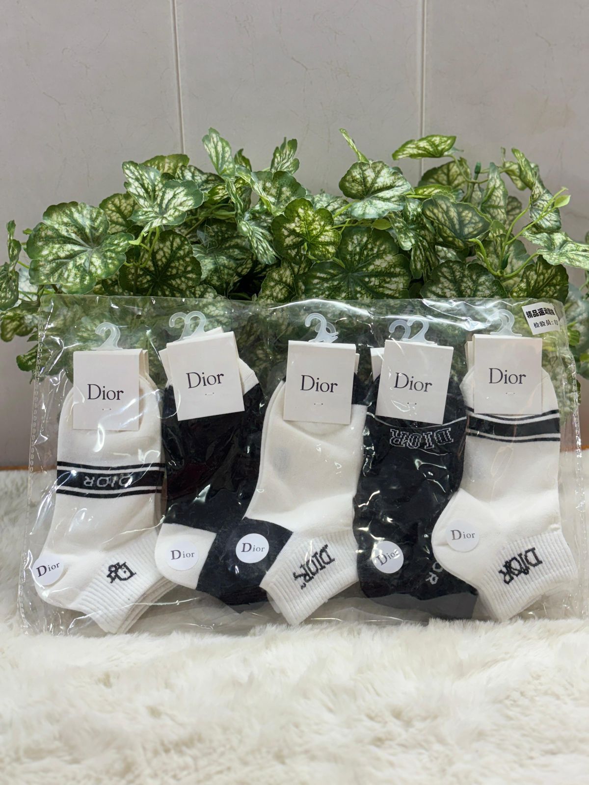 Dior Inspired Ankle Socks – Premium Collection (Pack of 10)