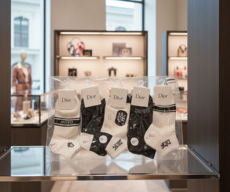 Dior Inspired Ankle Socks – Premium Collection (Pack of 10)