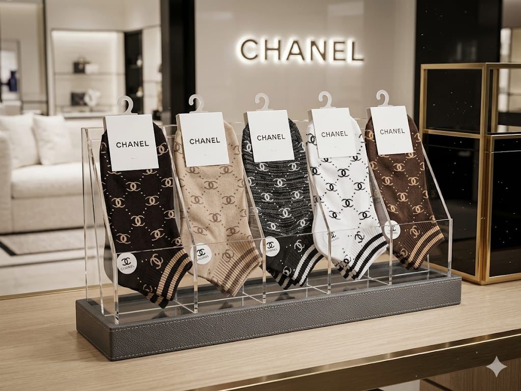 Chanel Inspired Ankle Socks – (Pack of 10)