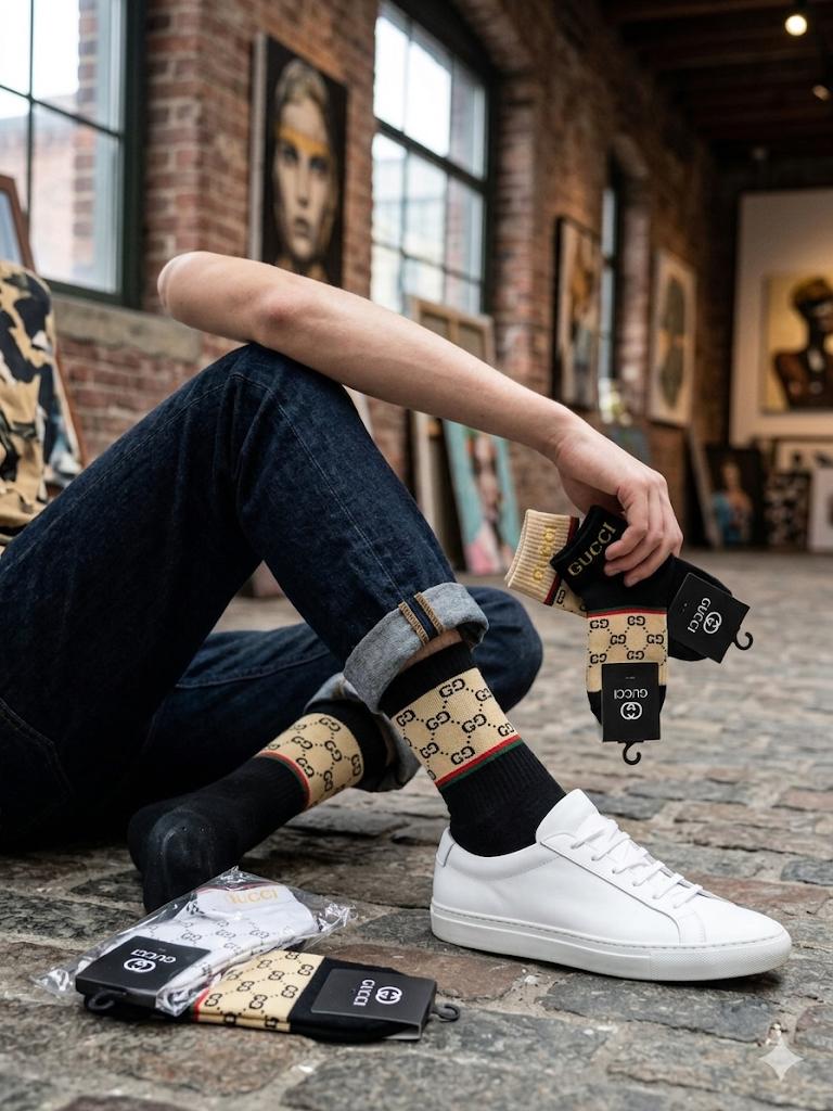 Gucci Inspired Ankle Socks –  (Set of 10 Pairs)