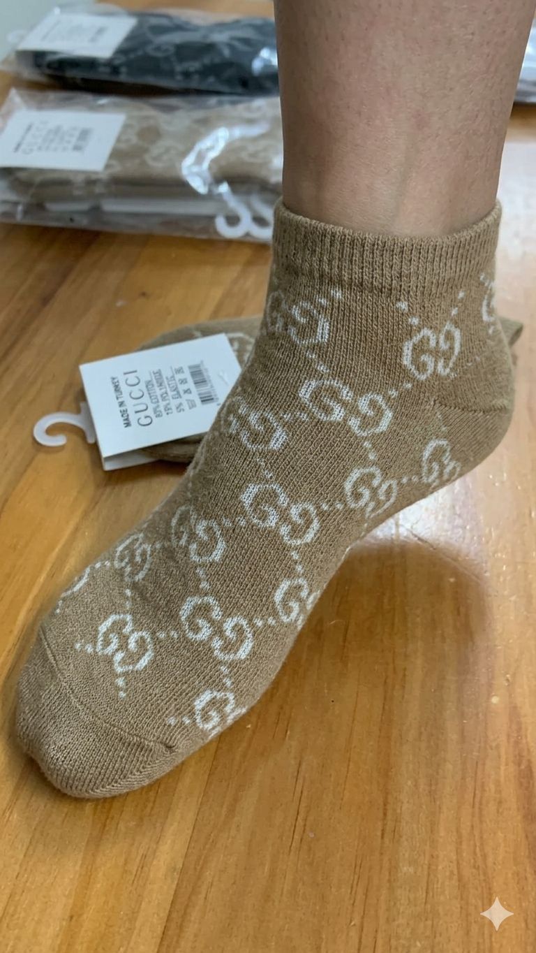 Gucci Inspired Ankle Socks –  (Set of 10 Pairs)