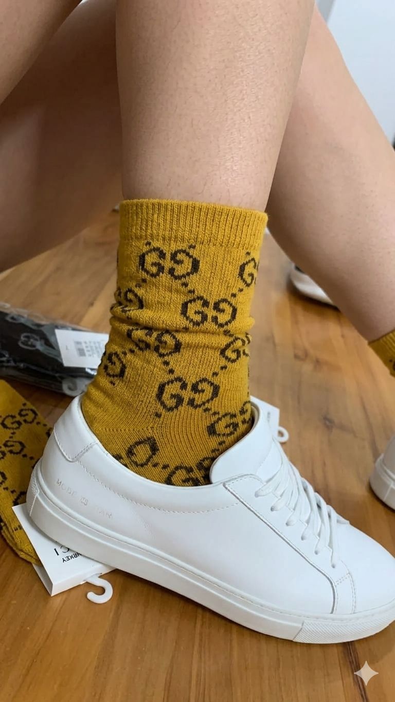 Gucci Inspired Ankle Socks –  (Set of 10 Pairs)