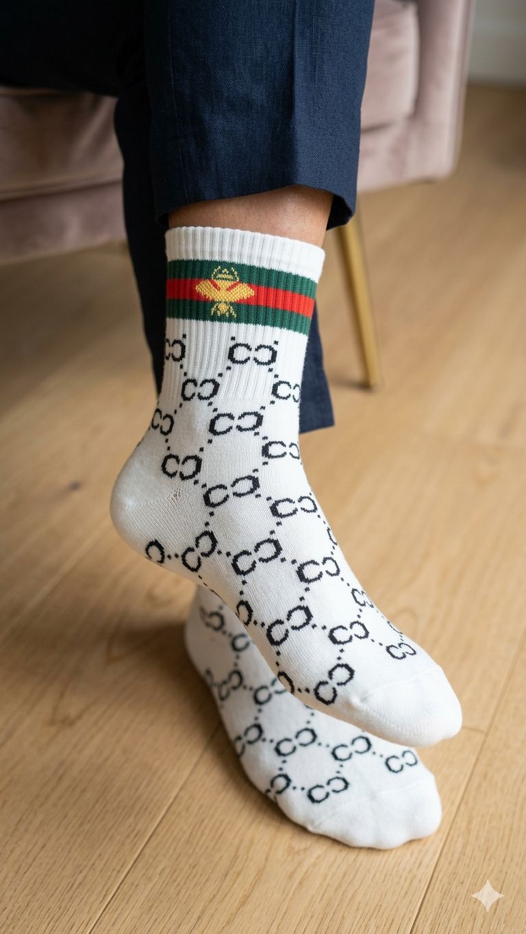 Gucci Inspired Ankle Socks –  (Set of 10 Pairs)