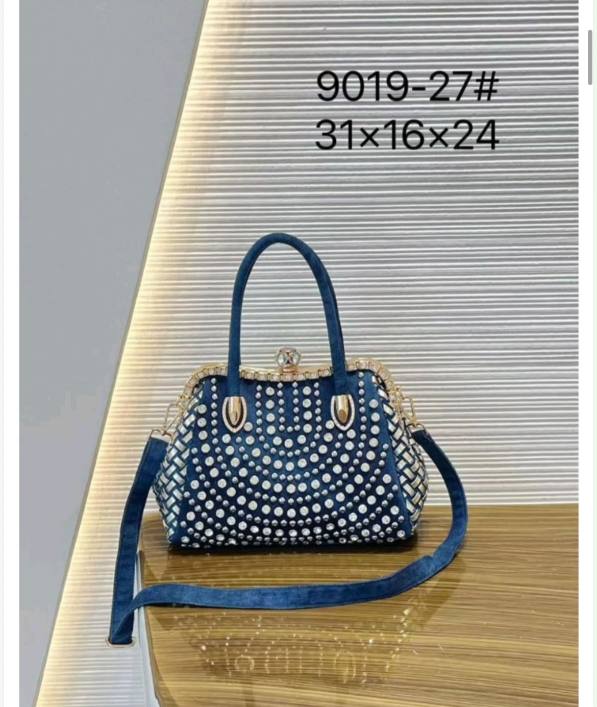 Denim Embellished Bag