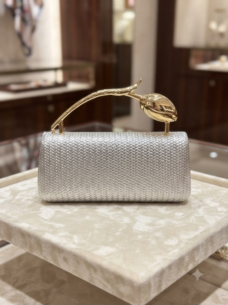 Premium lotus evening clutch for women