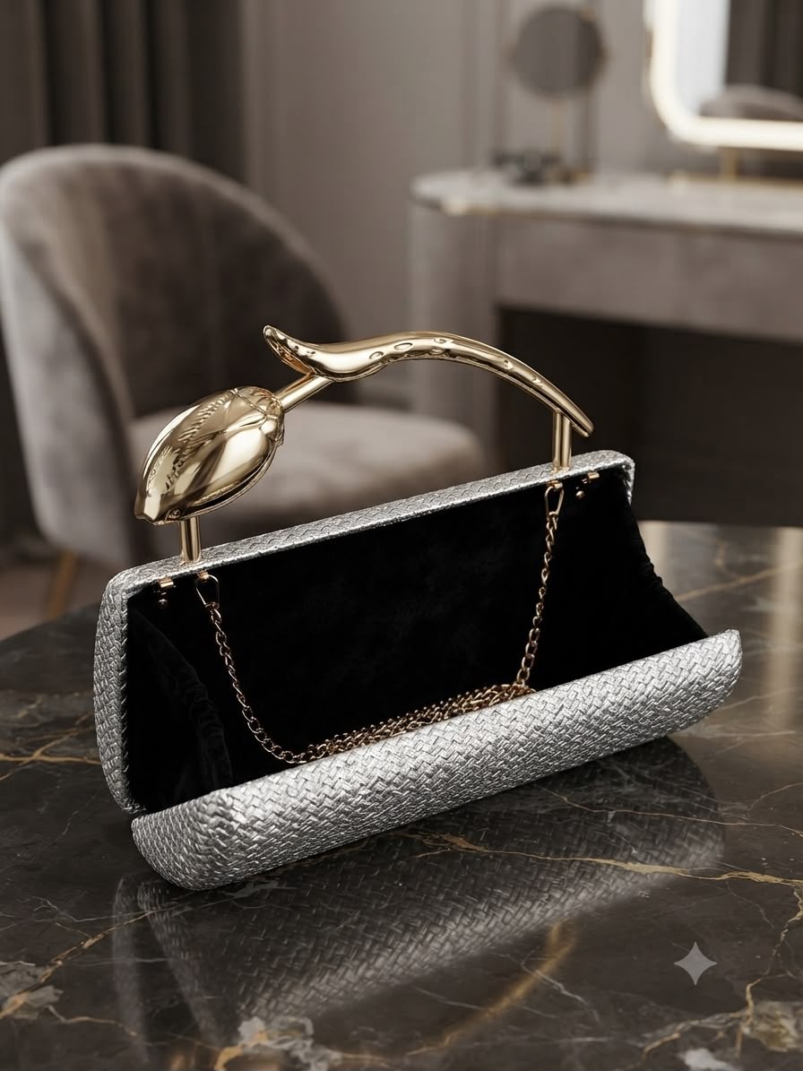Premium lotus evening clutch for women