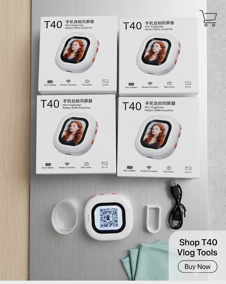Mini vlog screen mirror device