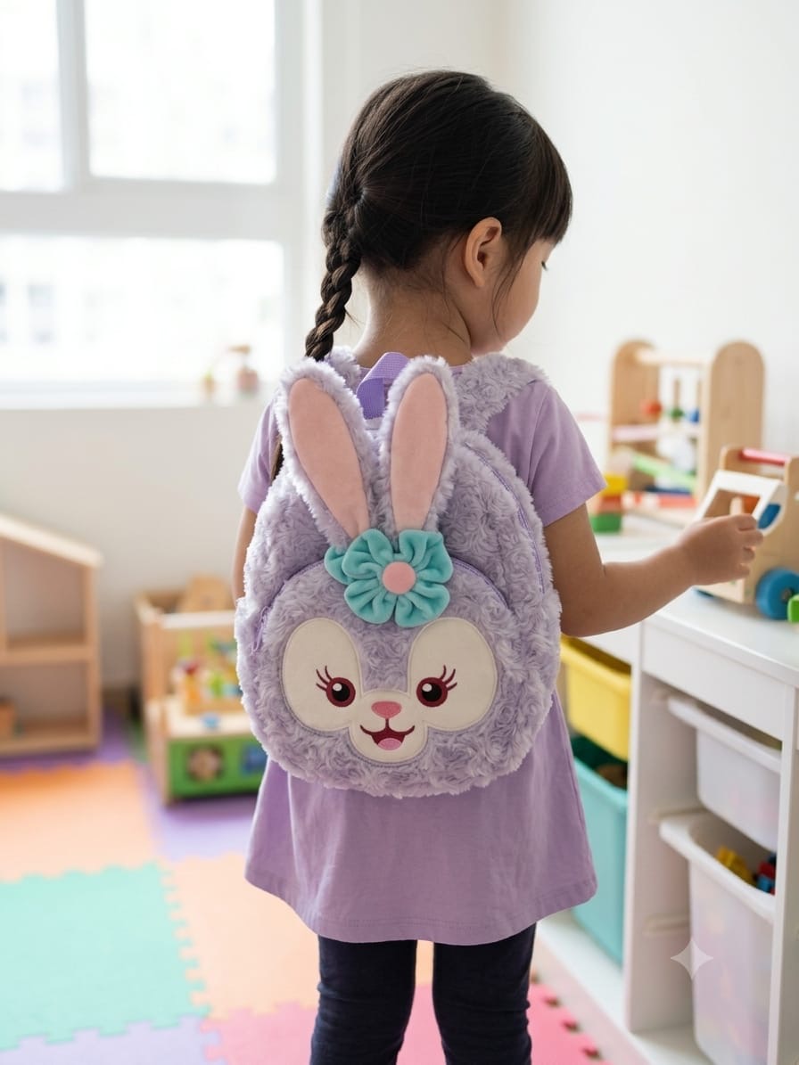 Faux fur bunny bacpack