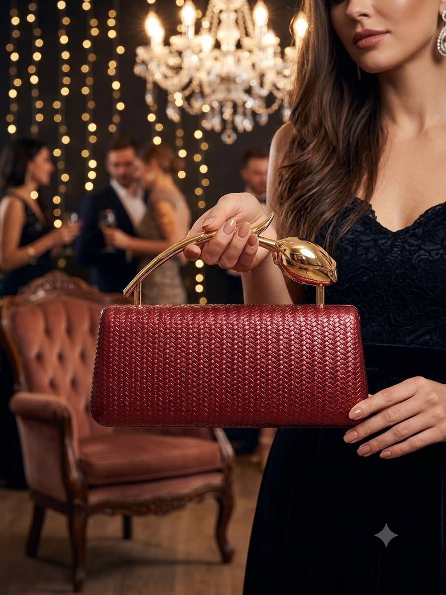 Premium lotus evening clutch for women