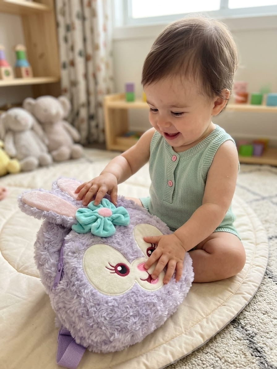 Faux fur bunny bacpack