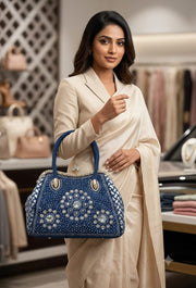 Denim Embellished Bag