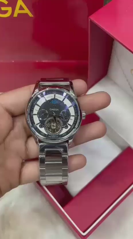 Load video: Omg Automatic Watch for Men – Luxury Self-Winding Wrist Watch