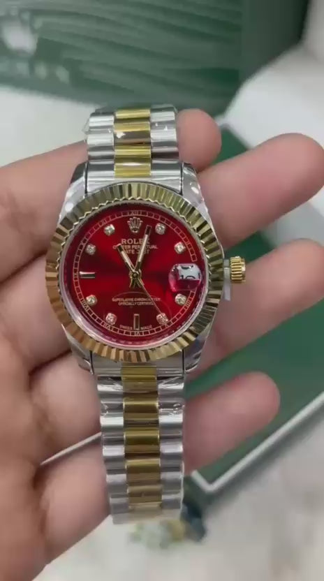 Load video: Rlx Automatic Watch for Women – Premium Luxury Wrist Watch