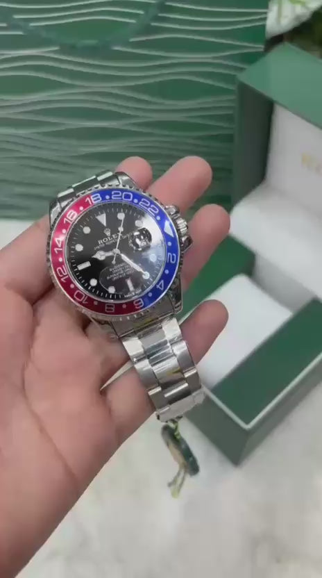 Load video: Rlx Automatic Watch for Men – Luxury Self-Winding Wrist Watch
