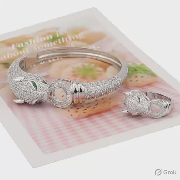 Load video: Car Bracelet with Ring – Latest Luxury Jewellery Set