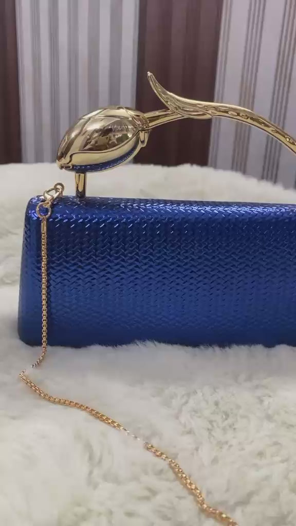 Load video: Premium lotus evening clutch for women
